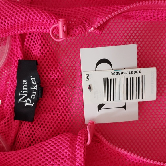 NWT Nina Parker Casual Athleisure Sheer Mesh Hoodie Jacket - Picture 4 of 7